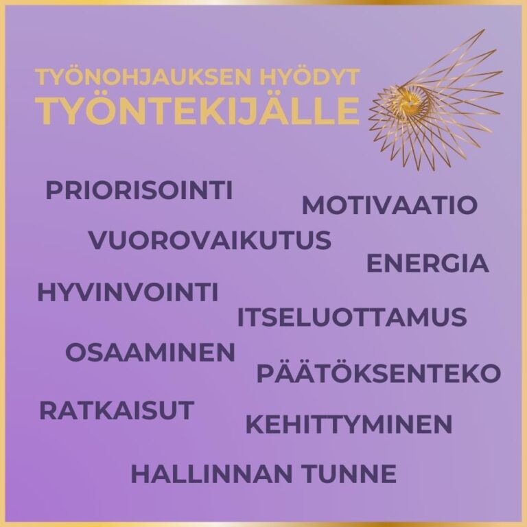 Työnohjauksen hyödyt työntekijälle (Coach Kati Niemi)
