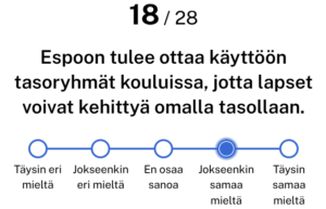 Peruskoulu tasoryhmät Espoo Länsiväylä