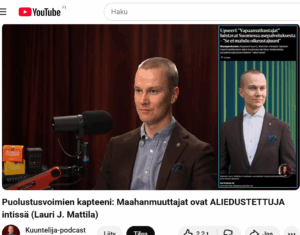 Kuuntelija podcast Roni Arvonen - Puolustusvoimien kapteeni Lauri J. Mattila: Vieraskielinen maahanmuuttaja, intti kutsunnat